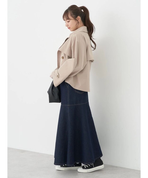 earth music&ecology ショートトレンチコート Beige