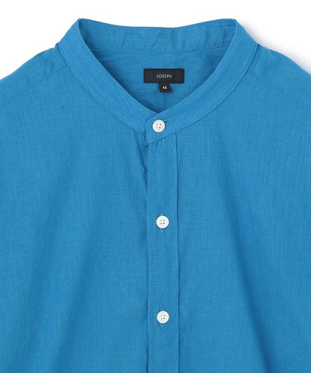 JOSEPH HOMME リネンストレッチブロード　長袖ＢＡＮＤ ターコイズブルー系