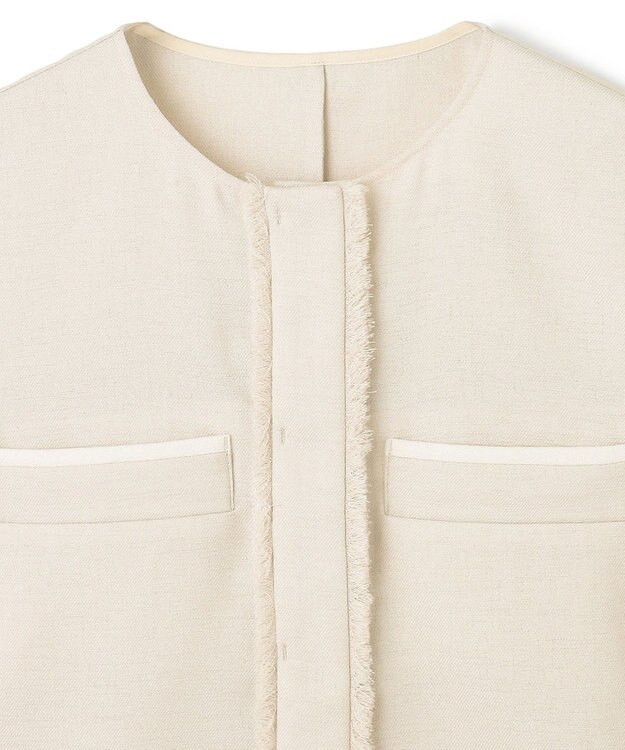 uncrave リネンライクツイル ジレブラウス エクリュ