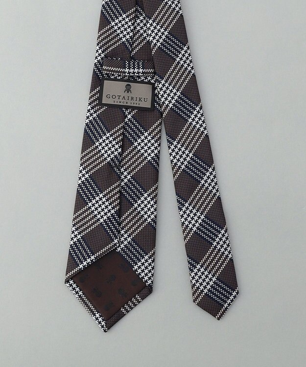 GOTAIRIKU GOTAIRIKU別注【日本製】シルク ネクタイ_チェック柄 ダークブラウン系8