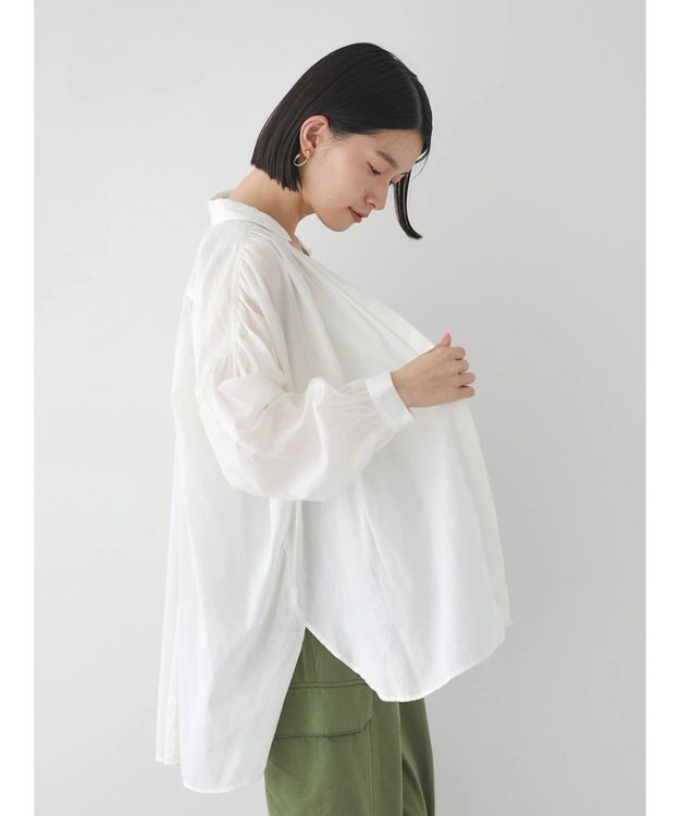 AMERICAN HOLIC カルゼギャザーシャツチュニック Off White