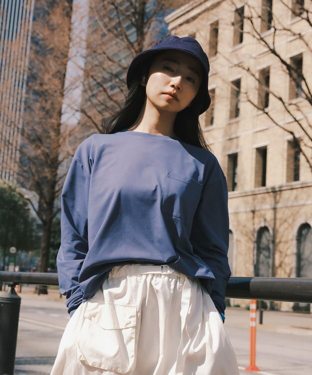 SHARE PARK LADIES 【UNISEX】UVカット アートコラボロングTシャツ〈Hammock〉（S・Mサイズ） アッシュネイビー