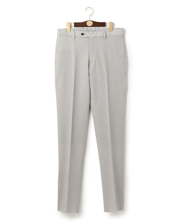 J.PRESS MEN 【J.PRESS PLUS】ポリエステルコットンリネンサッカー スラックス ベージュ系1