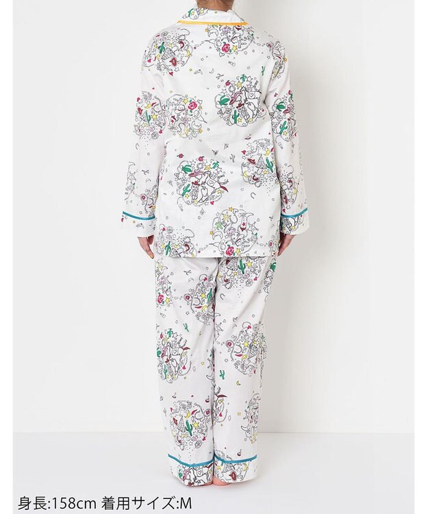 tsumori chisato SLEEP パジャマ　長袖　長ズボン　綿100%　綿サテン素材　/ワコール　UDX545 アイボリー