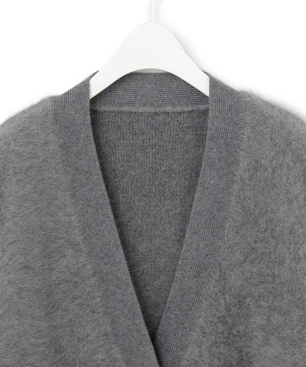 ICB フォックスカシミヤ カーディガン ライトグレー系