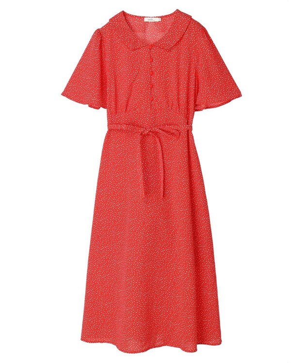 earth music&ecology ちょっとレトロなワンピース Red