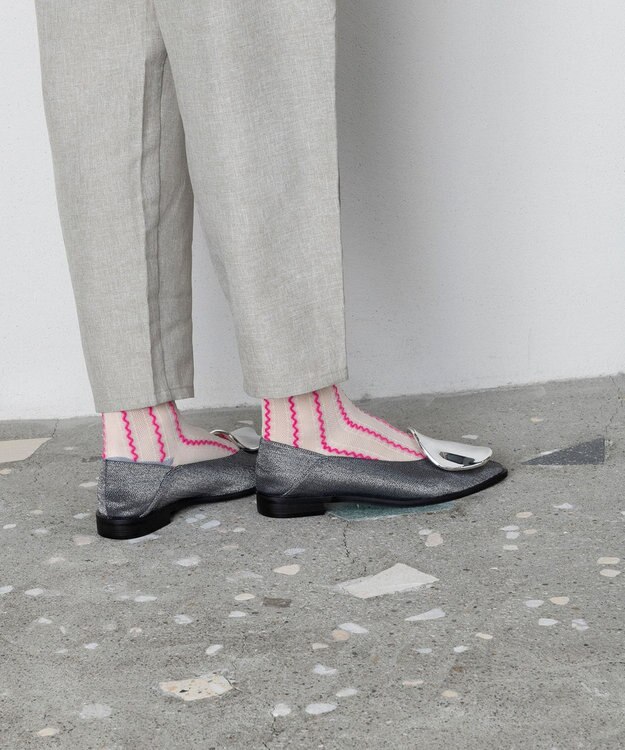 TRICOTE なみなみストライプソックス 80IVORY