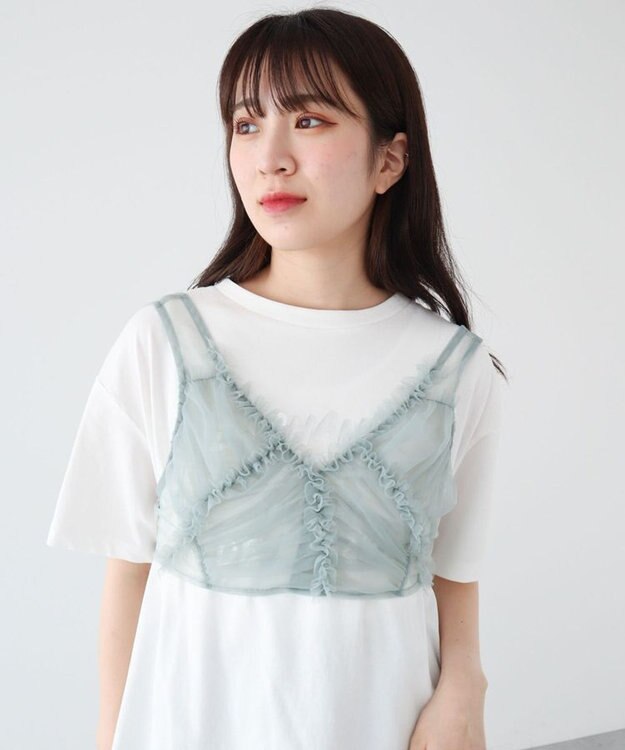 Green Parks ・ＥＬＥＮＣＡＲＥ　ＤＵＥ　フリルチュールビスチェ Green