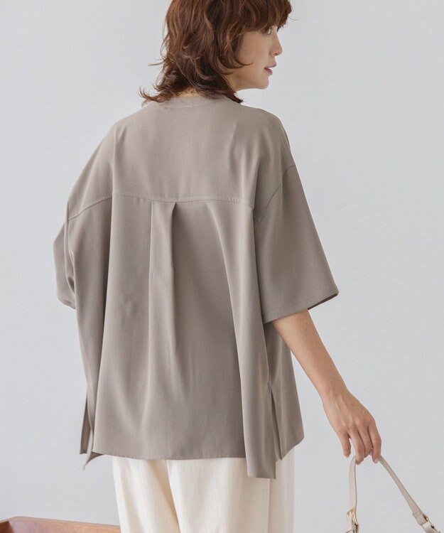 AMERICAN HOLIC 【WEB限定】ミリタリーWポケットスキッパーシャツ Gray Beige
