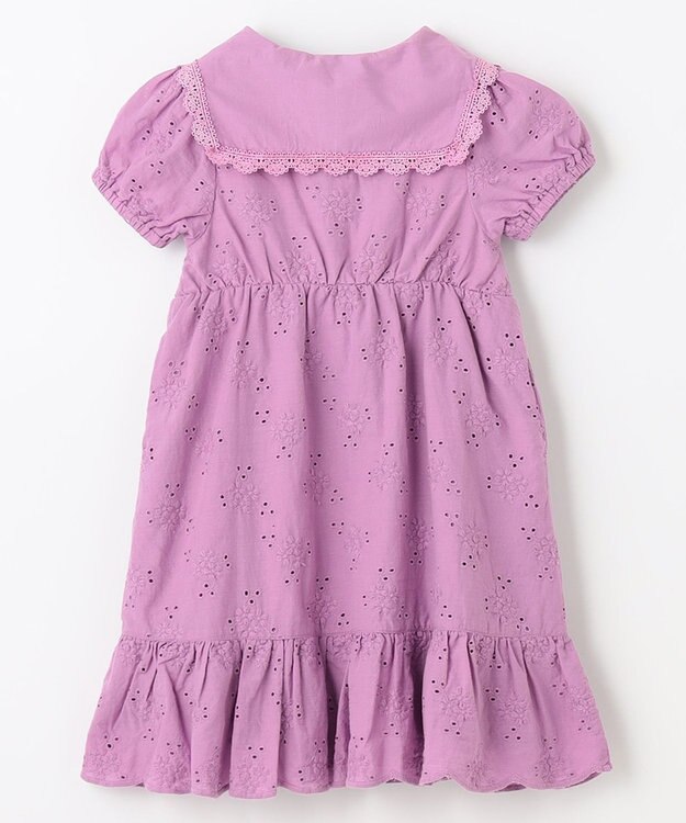 ANY KIDS エンブロイダリー レース ワンピース ラベンダー