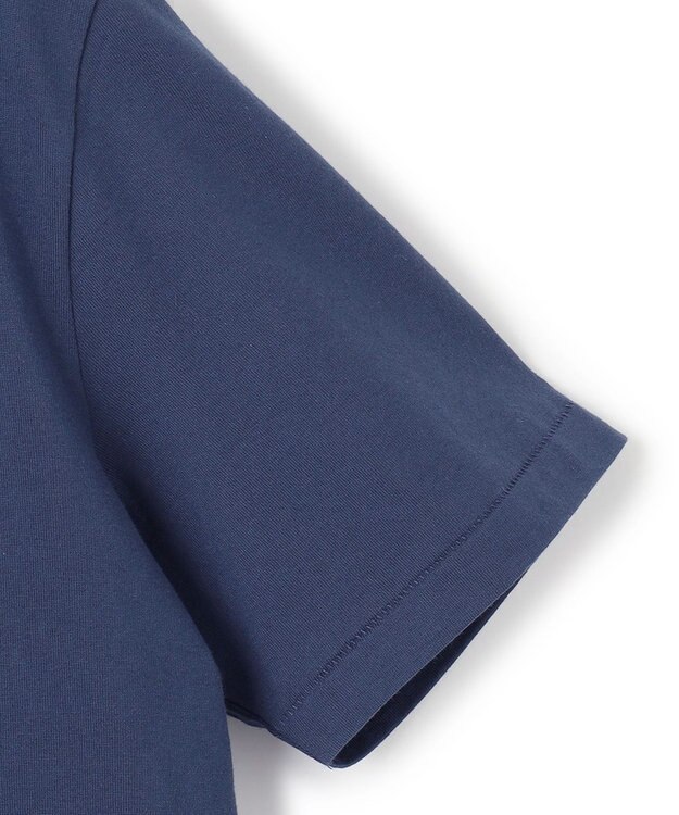 J.PRESS MEN 【UNISEX】ファブリックワッペン バックブルTシャツ ダルブルー系