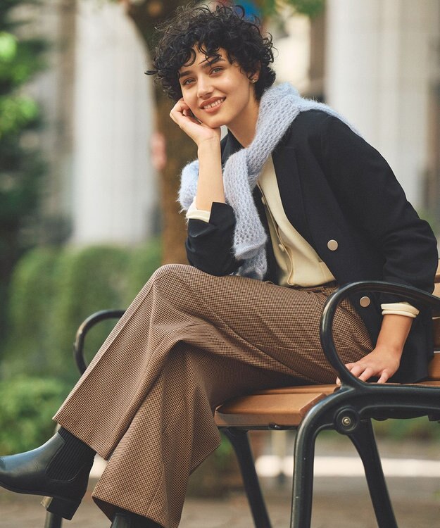 ANY 【LEE掲載/6サイズ展開/裏起毛/ウエストゴム】ウォームワイドパンツ ブラウンガンクラブ