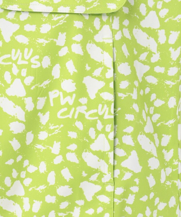 PW CIRCULUS 今が旬！【MEN】【洗える/ストレッチ】アニマルプリント ジップアップ フーデッド ブルゾン ライム系5