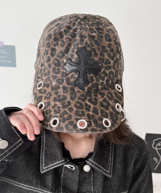 WEGO PUクロスハトメキャップ 柄1