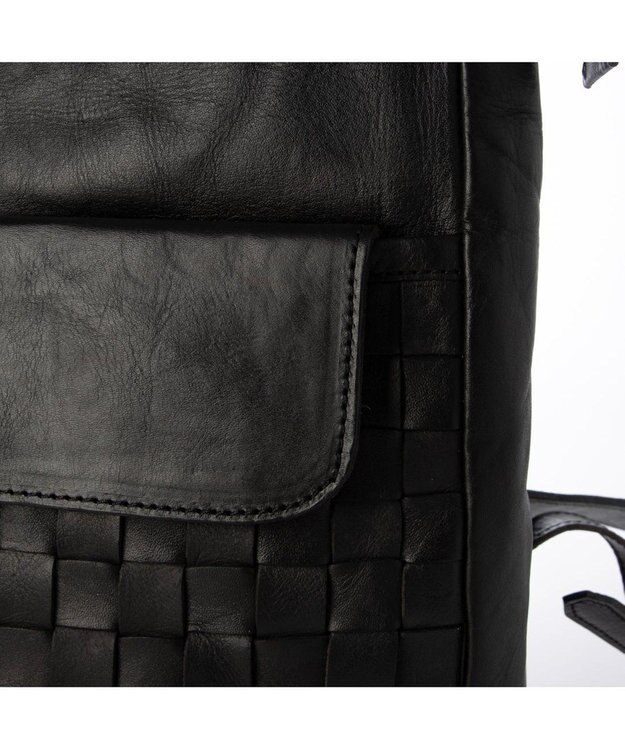 UNBILLION ピークスピーク PEAKS PEAK / 牛革レザーメッシュA4リュック ブラック