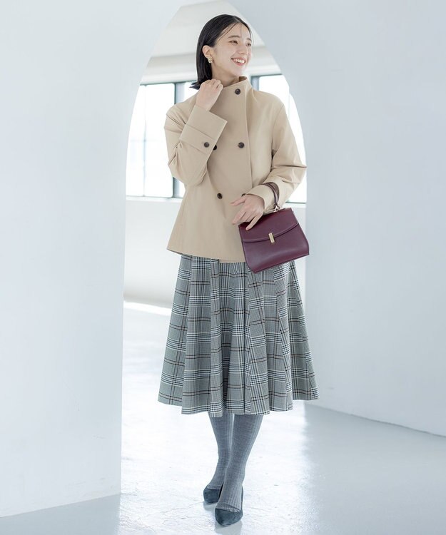 組曲 トップハンドルハンド バッグ ワイン系