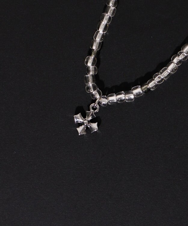 WEGO Mメタルモチーフビーズネックレス ホワイト