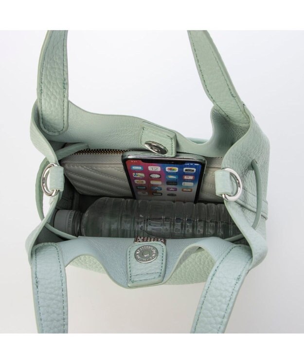 UNBILLION カシュカシュ cachechche / ヒネリ金具ベルトシボミニバッグ グリーン