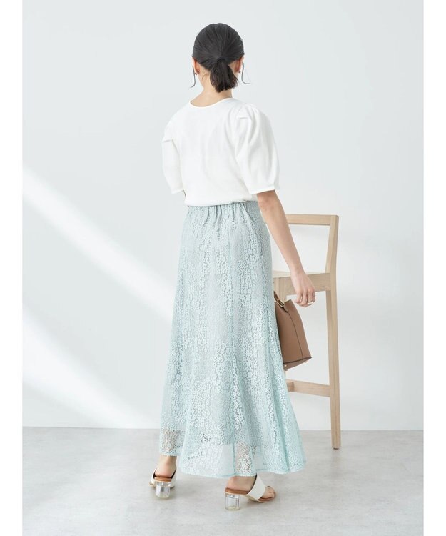 earth music&ecology パワーショルダーリブプルオーバー Ivory