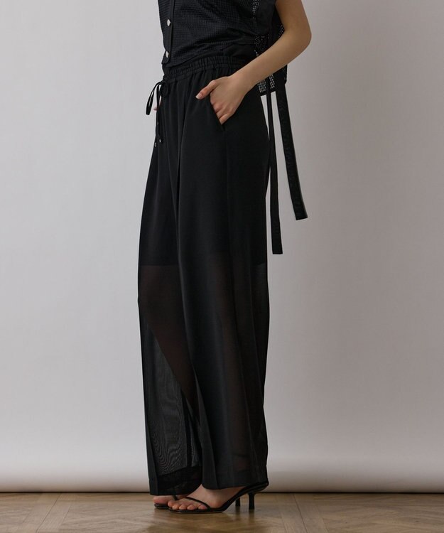 GRACE CONTINENTAL ソフトファイユパンツ ブラック