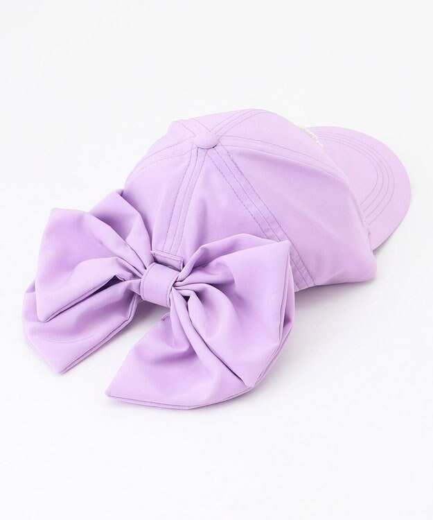 ANY KIDS 【日よけ付き】リボンキャップ ラベンダー