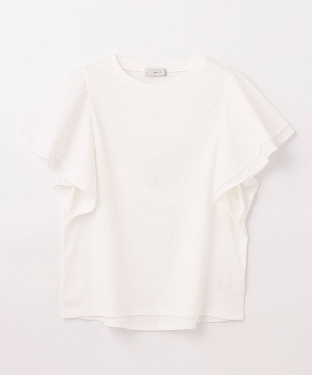 ANY 【シワになりにくい】ダブルフレアスリーブカットソー オフ