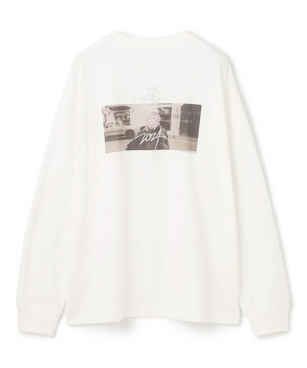 NAVE 【xNAVE】Six Sence Recordコラボ グラフィックロングスリーブT アイボリー系