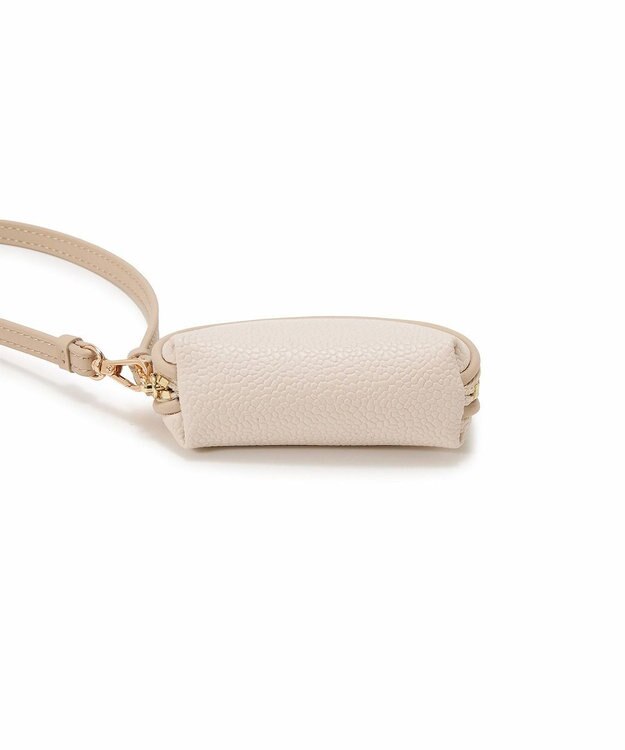 TOPKAPI 【Breath TOPKAPI】【TOPKAPI × 藤本美貴さんコラボ】スコッチグレイン ラウンド ミニポーチ キーケース/撥水 クリーム