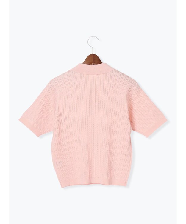 Te chichi ミニケーブルポロニット ピンク