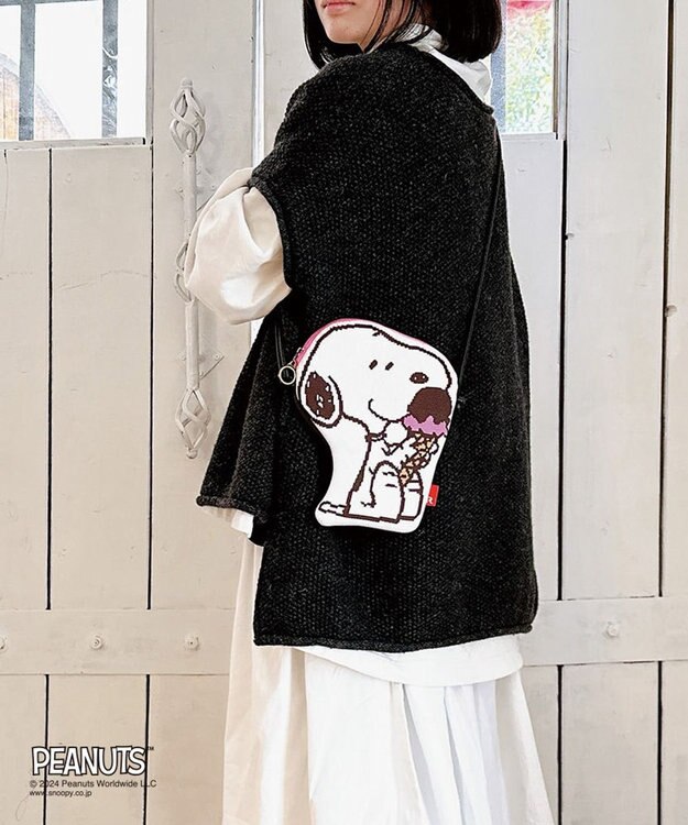 ROOTOTE 8392【スヌーピー】IP.ベビールー.ピローニット.ピーナッツ-9O 01：アイスクリーム