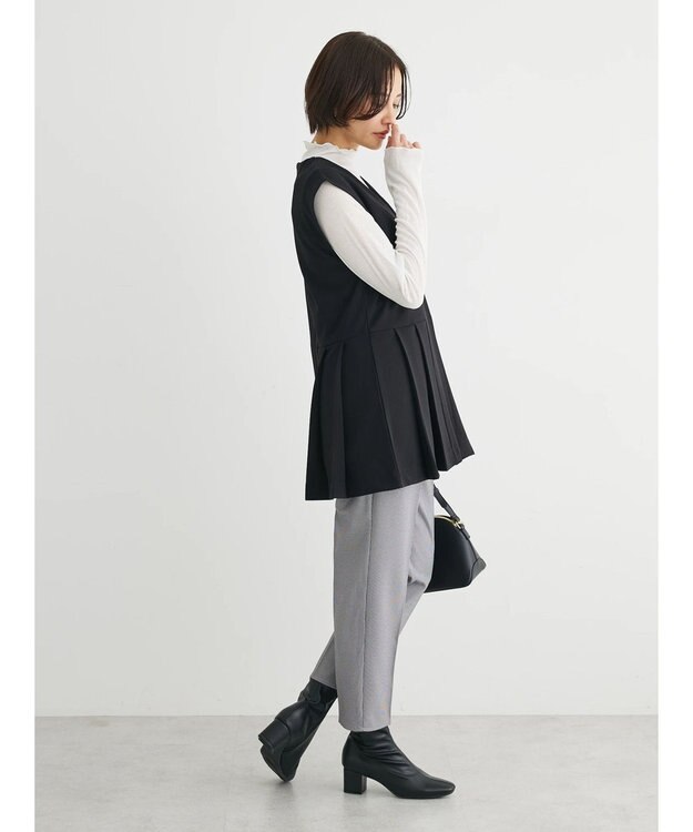 Green Parks ・Ｐｅｔｉｔ　Ｆｌｅｕｒ　サイドプリーツベスト Black