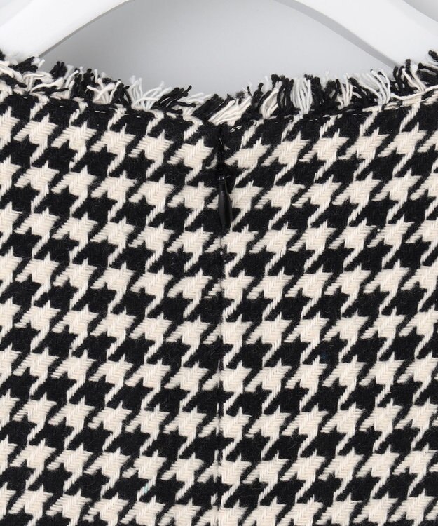 Feroux 【洗える】キーネックミディ ジャンスカ ホワイト系2