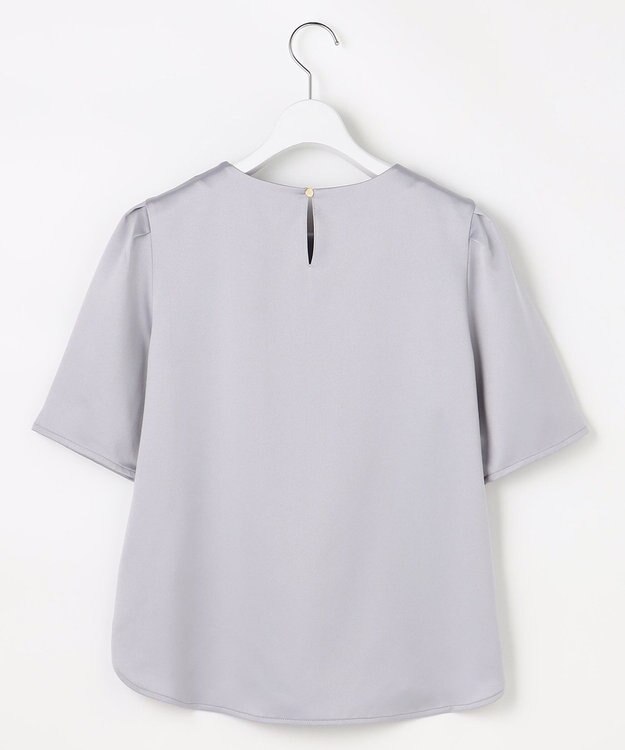 ANY SIS 【2WAY】サテン ブラウス ライトグレー