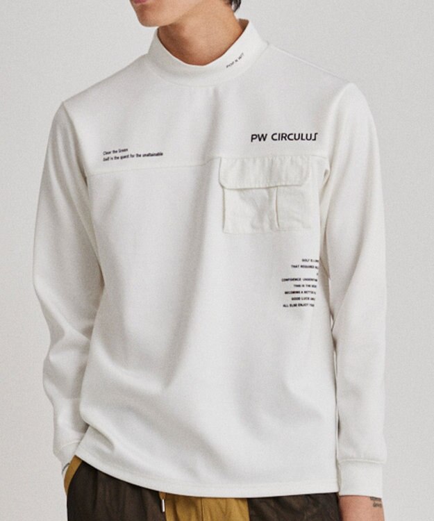 PW CIRCULUS 【ストレッチ / 快適 / 一枚でサマになる】【MEN】NEW ポケットモックT ホワイト系