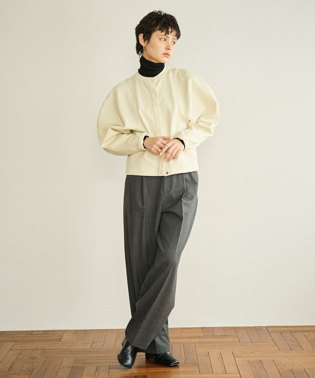 #Newans ラウンドスリーブカーディガン オフ