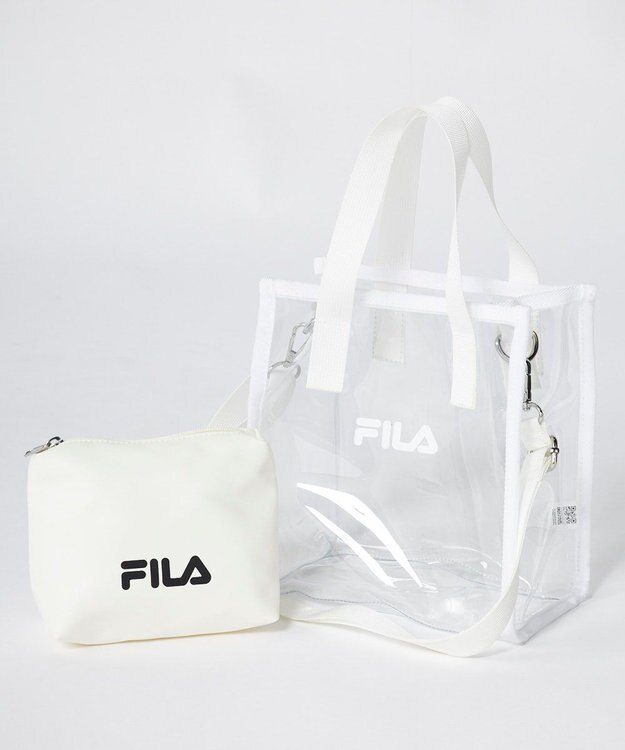 OP／FILA 【FILA】PVCロゴ2WAYバッグ ホワイト