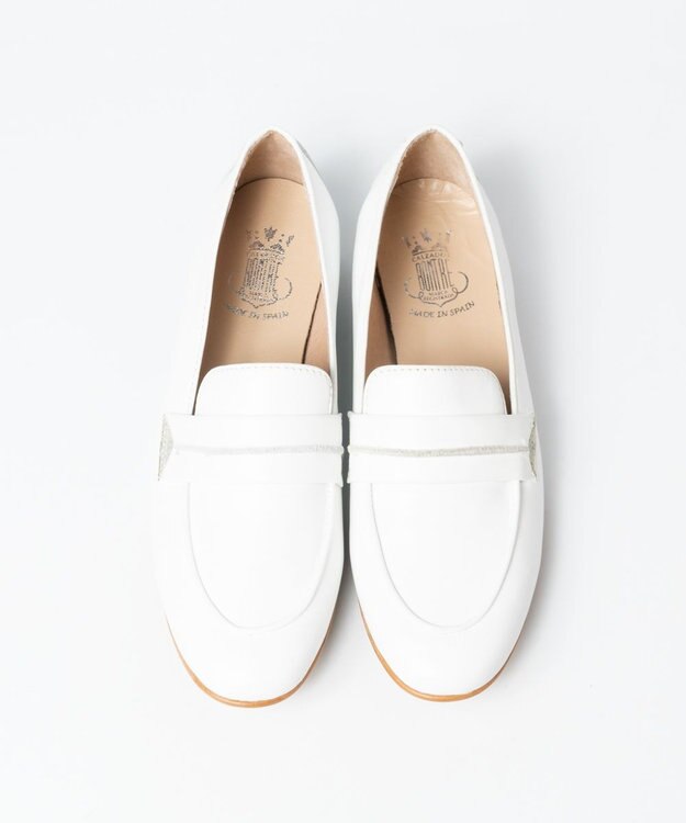 BONTRE 【BONTRE/ボントレ】レザーサドルローファー ホワイト