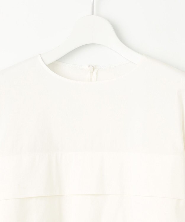 自由区 L 【洗える】タイプライターデザイン ブラウス アイボリー系