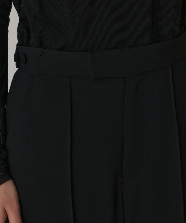 GRACE CONTINENTAL インサイドスリットスリムパンツ ブラック