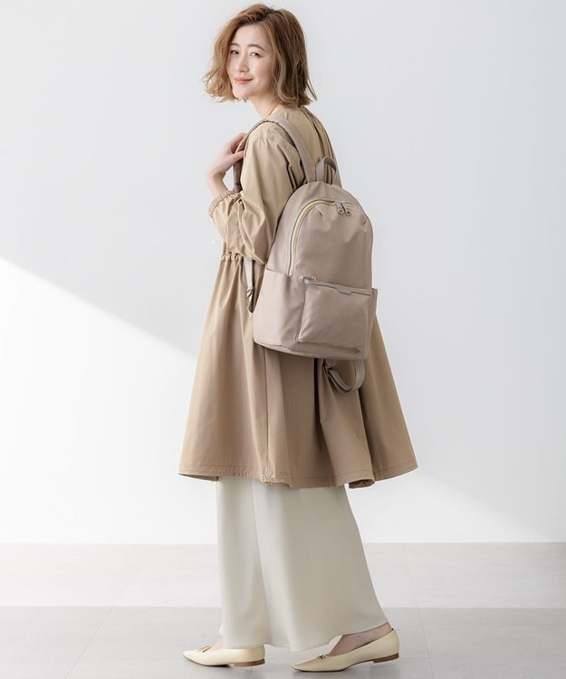 23区 【撥水加工/新色追加】ナイロン リュック ベージュ系
