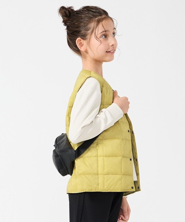 UNFILO 【120-150cm】TAION Vネック ダウンベスト(UNISEX) レモン