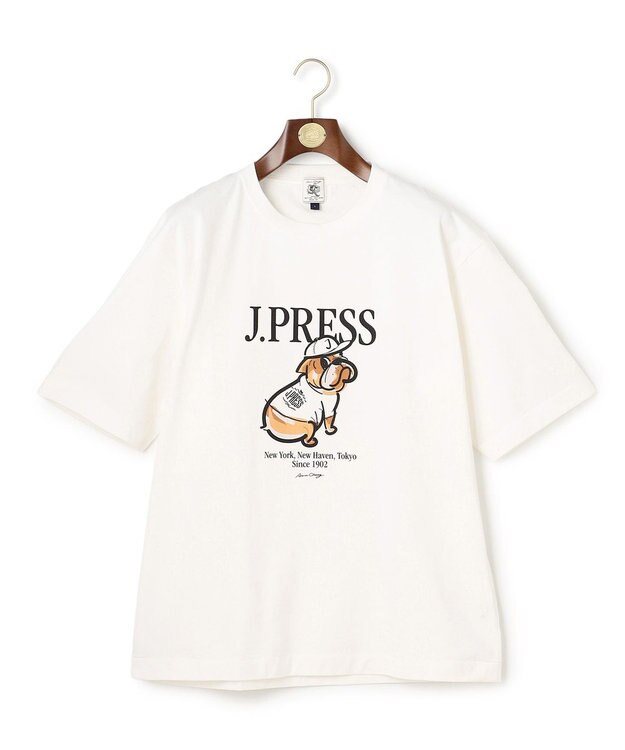 J.PRESS MEN 【AaronChang】【UNISEX】グラフィック Tシャツ ホワイト系