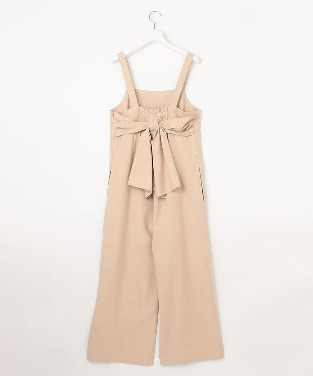 Feroux 【洗える】バックリボン オールインワン ベージュ系