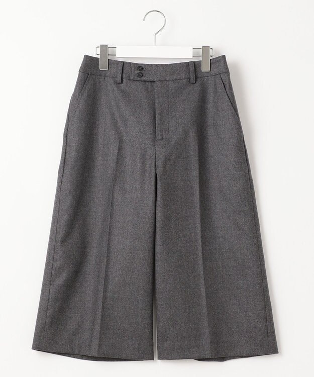 J.PRESS LADIES 【洗える】フラノハンドウォッシュ キュロット パンツ グレー系