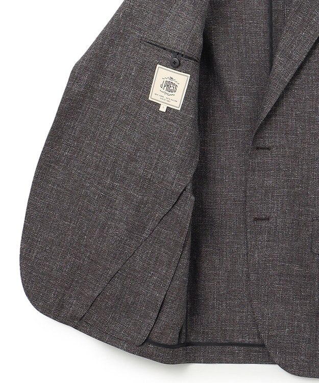 J.PRESS MEN 【WEB・一部店舗限定】COOL AIRY TWISTリネンミックス ジャケット ダークブラウン系