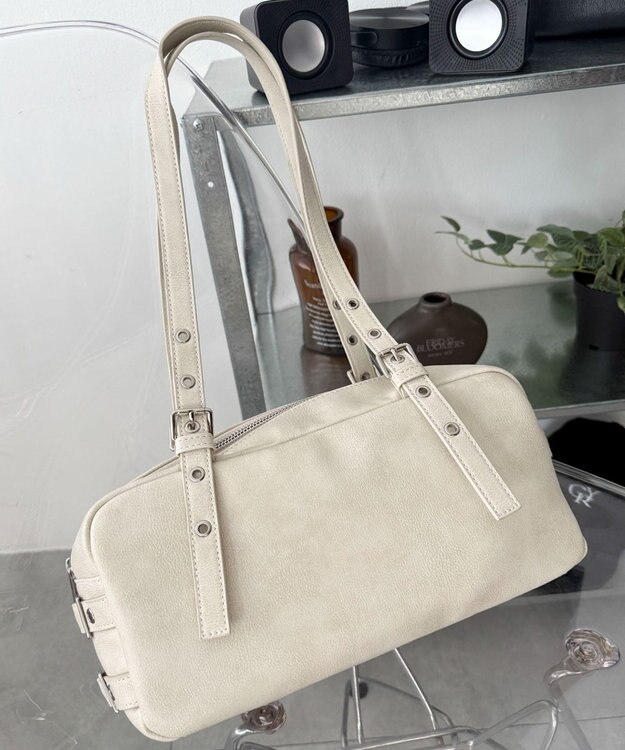 WEGO サイドベルトボストンバッグ ライトベージュ