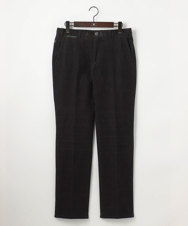 JOSEPH ABBOUD 【キングサイズ・ウエストも伸びる！/ストレッチ/暖かい/オーガニック】オーガニックカルゼストレッチ パンツ ブラック系