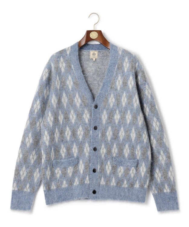 J.PRESS MEN 【KING SIZE】【WEB限定カラー有】モヘアヤーン アーガイルカーディガン 【WEB限定】サックスブルー系7