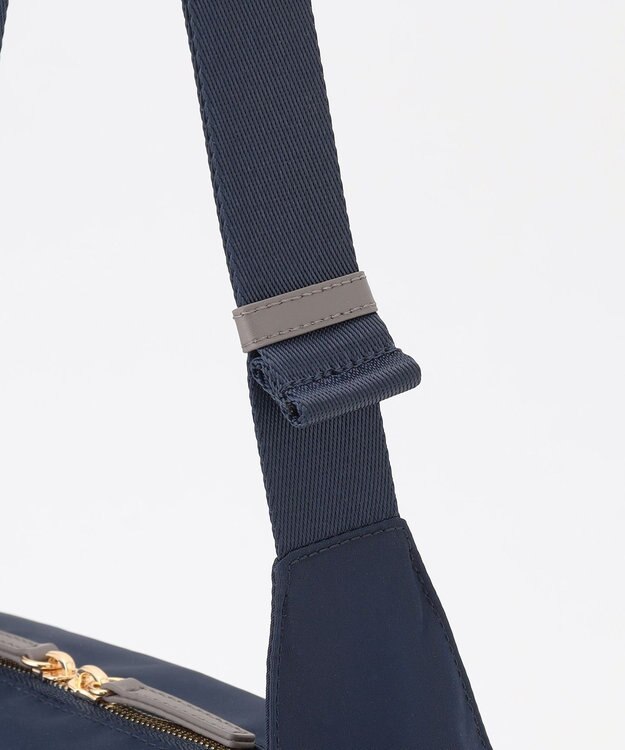 LA BAGAGERIE メタルバックル　ボックスショルダー　SSサイズ ネイビー