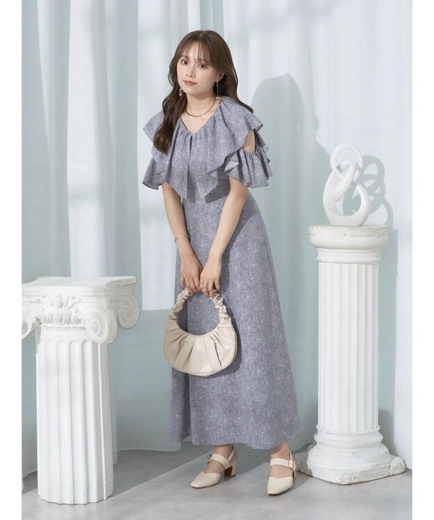 earth music&ecology ２ＷＡＹ　フリルスリーブワンピース Sax